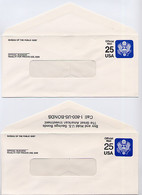 UO78 2 Diff. PSE Official Envelopes Mint 1988 - 1981-00