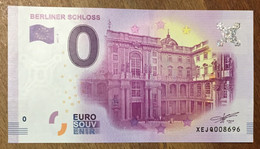 2017 BILLET 0 EURO SOUVENIR ALLEMAGNE DEUTSCHLAND BERLINER SCHLOSS ZERO 0 EURO SCHEIN BANKNOTE PAPER MONEY - Specimen