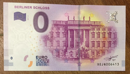 2017 BILLET 0 EURO SOUVENIR ALLEMAGNE DEUTSCHLAND BERLINER SCHLOSS ZERO 0 EURO SCHEIN BANKNOTE PAPER MONEY - [17] Falsos & Especimenes