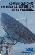 TARJETA DE VENEZUELA DE UNA ANTENA PARABOLICA (SATELLITE-SATELITE) - Espace