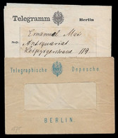 1875 Dt. Reich - UMSCHLAG - TELEGRAPHISCHE DEPESCHE / BERLIN - KAISERL. DEUTSCHE TELEGRAPHEN STATION Mit TELEGRAMM - Storia Postale