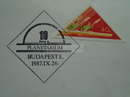 D174244 Planetarium 1987  Budapest Hungary  Stamp Canoe  -Special Postmark Sonderstempel Cachet Spécial - Otros & Sin Clasificación