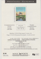 1993 Canada Post Letter Mail Presenting Poste Lettre En Primeur Toronto  1793 - 1993 - Histoire Postale