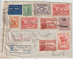 Australie 1939 Lettre Recommandée Melbourne Pour La France - Storia Postale
