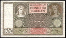 Netherlands 100 Gulden 1941 VF+ P-51b.7 - Otros & Sin Clasificación