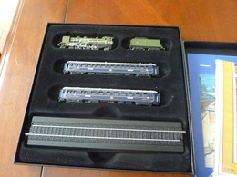 ATLAS MINITRAINS 1/220 WAGONS-LITS TRAIN BLEU VOITURE RESTAURANT - Locomotives