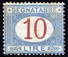 1890-94 SEGNATASSE 10 LIRE N.28 NUOVO** GOMMA INTEGRA BEN CENTRATO - MNH - Taxe