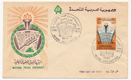 EGYPTE - Enveloppe FDC - Centenary Of The National Press - 25/3/1986 - Le Caire - Cartas & Documentos