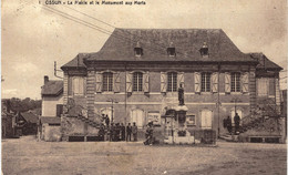 Carte POSTALE Ancienne  De  OSSUN - La Mairie & Le Monument Aux Morts - Ossun