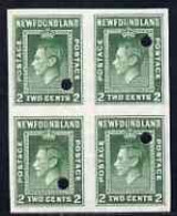 76358  NEWFOUNDLAND, KG6, ROYALTY, IMPERF PROOF, WATERLOW - Other & Unclassified