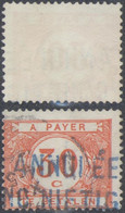 Taxe - TX35 + Griffe Bleu (bilingue) ANNULE - Stamps