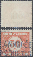 Taxe - TX35 + Griffe Bleu (bilingue) ANNULE - Francobolli