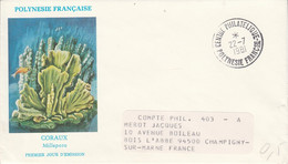 POLYNESIE LETTRE DE SERVICE POUR LA FRANCE 1981 - Covers & Documents