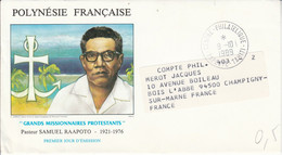 POLYNESIE LETTRE DE SERVICE POUR LA FRANCE 1989 - Covers & Documents