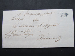 BRIEF Vorphila MÄHRISCH BUDWITZ - NEUSEROWITZ Moravske Budejovice 1850 /////  H6510 - ...-1850 Vorphilatelie