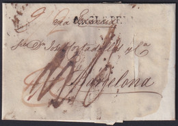 F-EX19131 ENGLAND UK 1819 DESINFECTED TO SPAIN 2 CUT + IMMERATION IN VINEGAR. - ...-1840 Precursores