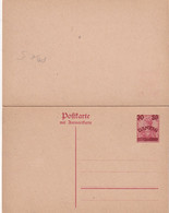 DANZIG      ENTIER POSTAL/GANZSACHE/POSTAL STATIONARY/ GANZSACHE CARTE AVEC REPONSE - Entiers Postaux