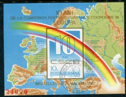 ROMANIA 1982 European Security Conference Block Used .  Michel Block 190 - Usado