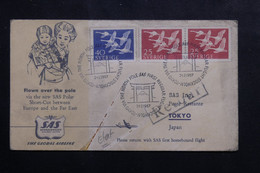 SUÈDE - Enveloppe 1er Vol Polaire En 1957 Pour Tokyo - L 73798 - Briefe U. Dokumente