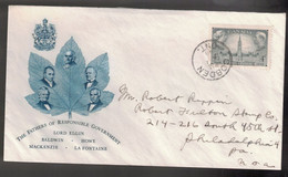 CANADA FDC Scott # 277 - Responsible Government Centenary - Unknown Cachet - ....-1951