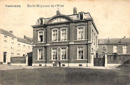 Waremme - Ecole Moyenne De L'Etat (Edit Jeanne 1921 Animée) - Waremme