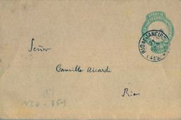 1895 BRASIL , FAJA POSTAL PARA IMPRESOS , RIO DE JANEIRO - Lettres & Documents