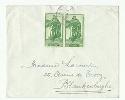 75c. PEPIN D'HERSTAL (paire) Obl. Sc NAMUR Sur Lettre Vers Blankenberghe - 16314 - Briefe U. Dokumente