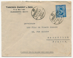 EGYPTE - Enveloppe En-Tête "Boulad &Cie Alexandrie" Depuis Alexandrie 1938 - Covers & Documents