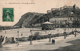 Philippeville (Skikda) Place De La Marine, Le Kiosque - Collection Idéale P.S. - Carte N° 65 - Skikda (Philippeville)