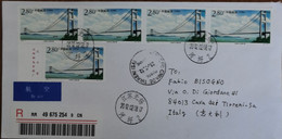 2023 CHINA - Bridge 2.80 - Used Stamps On Air Mail Registered Cover - Lettres & Documents