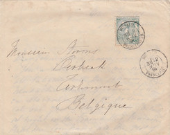 MONACO  LETTRE POUR LA BELGIQUE  1891  CACHET D'ARRIVEE AVEC CORRESPONDANCE - Briefe U. Dokumente