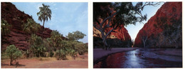 (S 21) Australian - 2 Attached Postcards  - NT - Ormiston Gorge & Palm Valley - Sin Clasificación