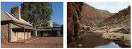 (S 21) Australian - 2 Attached Postcards  - NT - Simpson Gap & Alice Springs Telegraph Station - Non Classés