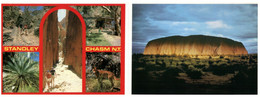 (S 21) Australian - 2 Attached Postcards  - NT - Ulluru & Standley Chasm - Sin Clasificación