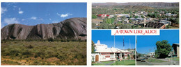 (S 21) Australian - 2 Attached Postcards  - NT - Ulluru & Alice Springs - Non Classés