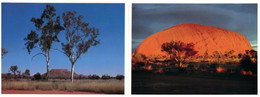 (S 21) Australian - 2 Attached Postcards  - NT - Ulluru & Gum Trees - Ohne Zuordnung