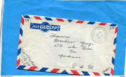 Guerre D'INDOCHINE--lettre Avion F M -pour Françe-cad Poste Aux Armées  T O E 1954--SP 72318 - War Of Indo-China / Vietnam