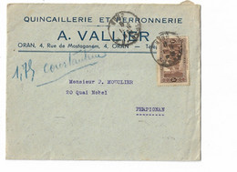 QUINCAILLERIE FERRONNERIE A VALLIER ORAN 1941 - Autres & Non Classés