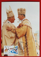 VATICANO VATIKAN VATICAN POPE JOHN PAUL II 1992 IN HUNGARY UNGARN CZESTOCHOVA POLAND POLSKA MAXIMUMCARD - Brieven En Documenten