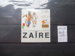 Zaire 1413 A  Neuf ** Mnh Football Dentelé  ( 1990 ) - Neufs