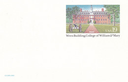 ENTIER POSTAL, "WREN BUILDING", College Of William & Mary, 19c - Autres & Non Classés