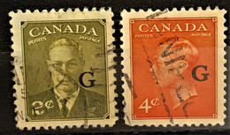 CANADA 1951/52 - Canceled - Sc# O28, O29 - Sobrecargados