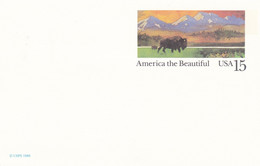 ENTIER POSTAL, "AMERICA THE BEAUTIFUL", Bison, 15c - Autres & Non Classés