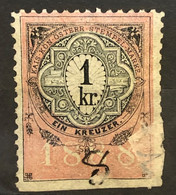 AUSTRIA 1888 - Canceled - Stempelmarke 1kr - Revenue Stamps