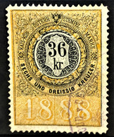 AUSTRIA 1888 - Canceled - Stempelmarke 36kr - Revenue Stamps
