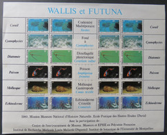 Wallis Et Futuna- Yvert 267-72 Feuille Neuve Sans Charnière - Scott#264-269 - MNH Sheet Of 4 Sets - Coquillage Poisson - Used Stamps