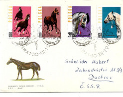 POL288 / POLEN - Pferde Von 1963 Auf Brief Nach Der CSSR - Covers & Documents