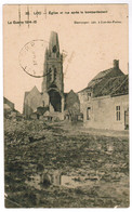 Loo, Lo, Eglise Et Rue Après Le Bombardement (pk67517) - Lo-Reninge