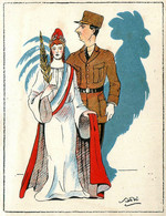 Générale DE GAULLE * CPA Illustrateur * Avec Marianne * Caricature * WW2 * Président * Militaria - Personen
