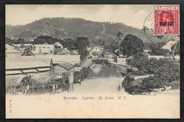 CPA Sainte-Lucie Castries, Riverside, St Lucia, B.W.I. - Saint Lucia